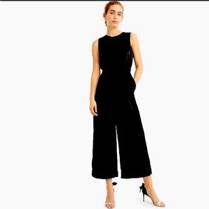 JCrew black velvet jumpsuit